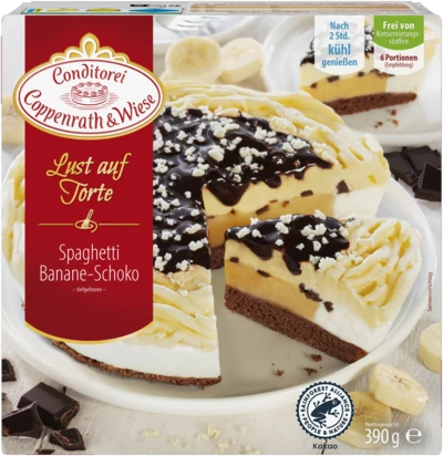 Spaghetti Banane Schoko Torte 